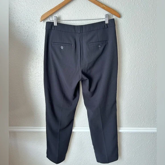 Banana Republic Avery Striped Tuxedo Pants Black White SZ 4 - Picture 4 of 10